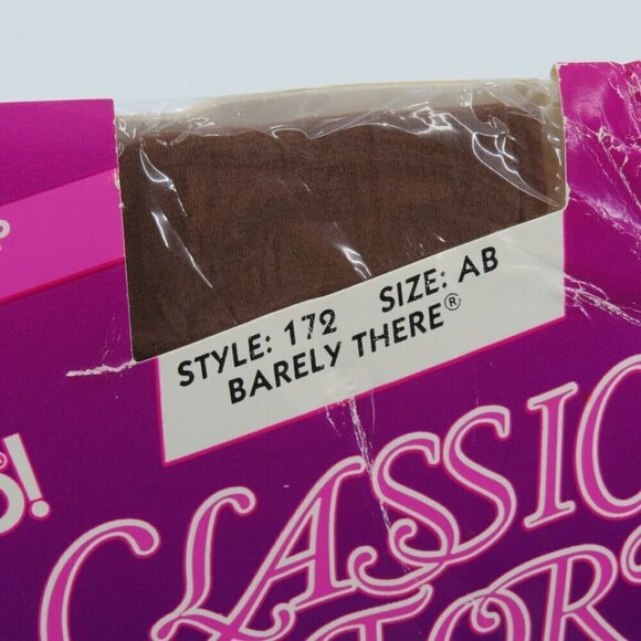 Hanes Womens AB Barely There Style 172 Classic Comfort Pantyhose Sandalfoot VTG - Picture 2 of 8